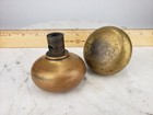 2x Antique Round Brass Door Knob Set Hardware Victorian - Bronze