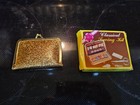 Vintage Sewing Kit Gold-tone Mini Purse Travel Case W  Accessories