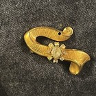 Vintage Gold-tone Brooch   Pin Mixed Lot  Rhinestones  5-piece Set