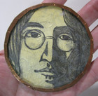 John Lennon Set Of 2 Handmade Coasters From The 1970s - Ex Cond  One Of A Kind