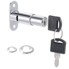 2pcs 3 4  X 1-1 2  Push Plunger Lock Zinc Alloy Chrome Keyed Different