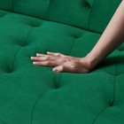 Velvet Futon Sofa Bed 2 Pillows Modern Convertible Futon Couch Adjustable Back