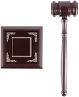 Handmade Wooden Gavel And Block Set Perfect For Lawyer Judge Auction Sale Mee   