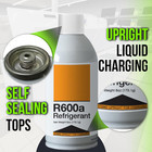R600a Refrigerant - Upright Charging Self Sealing Can - 6oz Can - R600a For Hvac