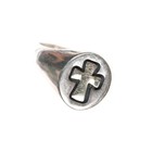 Sz8 Retired James Avery 14k sterling Cross Ring
