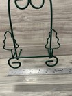 Green Wrought Iron Tree Stand Recipe Bible Plate Display Holder Kitchen Euc