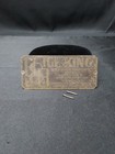 Antique B   B Ice King Refrigerator Chest Box Brass Name Tag Plaque Orig Nails