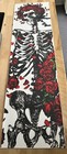 Skull   Roses   Bertha Style Longboard Grip Tape 10  X 42  Med  Grip Weight