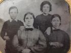 Antique Framed 6th Plate Civil War Tintype Photo Native American Indian Family
