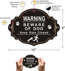 Beware Of Dog Sign  2 Pack Beware Of Dog Signs For Fence  10x8 Inch Rust Free   