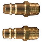 Milton   1 4  Mnpt Highflowpro   V-style Male Brass Plug  retail Pack Of 2 
