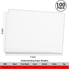 100 Pcs White Cardstock 5x7 Inches Cardstock Sheets Blank Invitation Paper Cards