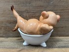 Pig Bathing In Tub Resin Figurine 5 5  X 5 