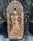 Norse God Tyr Statue Wooden Viking Mythology Pagan Altar Decor