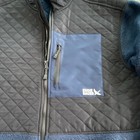 Eddie Bauer Men s Quilted Full Zip Jacket Blue Black Stand-up Collar Size M