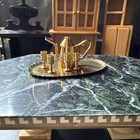 Vintage 1 12 Miniature Dollhouse Brass Tea Set Tra 4 Cups Tea Kettle