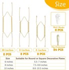 6 Pack Plate Hangers For The Wall 6 8 10 Inch Invisible Stainless Steel Wall New