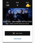 Pearl Jam 2 Tickets Atlanta Ga May 1st 2025 Great Seats Read Description