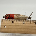 Vtg Rare Heddon Baby Torpedo Wooden Lure Red white 2 5    0 3oz Rustic Shelf Piece