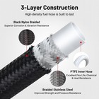 Evil Energy 6an Ptfe Fuel Line Kit e85 Fitting 20pcs   10ft Hose  Black 