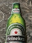Heineken Tin Bottle Beer Sign Vintage 7 5   w X 23   tall Collectible Vintage Decor 