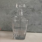 Maketh The Man Art Deco Whiskey Decanter Glass Barware Lead Free Crystal Plaid