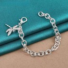 925 Bracelet Sterling Silver Dragonfly For Women - Zircon Pendant Jewelry Gift 