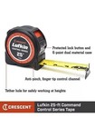 Crescent 1-3 16 X 25  Command Control Series Yellow Clad Tape Measure - L1025   
