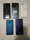 Lot Of 5 Mixed Brand Smartphones cell Phones Incl Cricket - For Parts repair