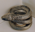 Bbw Coiled Snake serpent 3 Wick Candle Holder Pedestal Halloween Goth