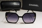 New Chanel Sunglasses Womens Black Gold Metal Chain Cc Logo Authentic 