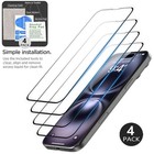 For Iphone 16 Phone Case Slim Shockproof Rugged Hard Cover   4x Screen Protector
