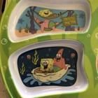 Vintage 2004 Spongebob Squarepants Divided Melamine Plate Munchkin Free Shipping