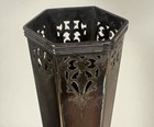 Fairpoint Silverplate Tall 15    Hexagonal Vase With Pierced Rim        Natural