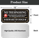 2 Pack Beware Of Dog No Trespassing Sign 12 X 6 Inches Aluminum