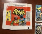 1966 Topps Batman Lot Of 5 Cards Black  Bat With Original Wax Pack Wrapper