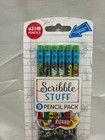 Scribble Stuff Dinosaur Roarr Pencil   Eraser Set 6 Hb Pencils 3 Dino Erasers