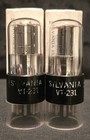 Sylvania 6sn7 Gt Vt-231 Tube Jan Chs 1940s Tough Dogs Matched Set