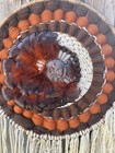 Huge Vintage Boho Dream Catcher   Southwestern Macrame Wall Hanging W  Feathers