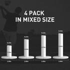Rubber Golf Tee Holder - Tees For Driving Range Mats - Durable 4 Pack White Us