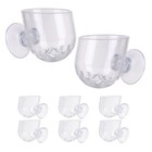 8 Pcs Hanging Planter Aquarium Fish Food Feeder Flower Acrylic Vase Wall Decor