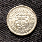1942 British Silver  3 Pence  Wwii  Enn Coins