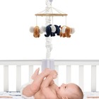 Lambs   Ivy Playful Elephant Blue white Musical Baby Crib Mobile Soother Toy