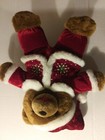 Dan Dee Christmas Snowflake Teddy Bear 14  Plush 2005 Brown Red Boy