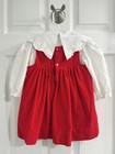 Vintage Two Piece Floral Embroidered Dress Set Girls 2t