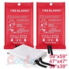 Large Fire Blanket 1 2pcs  59  x59   Fiberglass Retardant Prepared Emergency