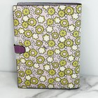 Nwt Coach Notebook Purple Green Yellow Flowers Lilac Multi Color Cbm00