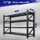 9000lb Heavy Duty Steel Shelves 77 w Garage warehouse Metal Storage Rack