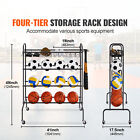 4-layers Basketball Rack Rolling Shooting Training Stand With Hook Basket