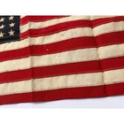 Vintage 48 Star American Flag Naval Stripes Embroidered Stars No 12 Cotton 34x17